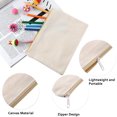 thumbnail image 3 of 12pcs Blank DIY Craft Bag Canvas Pencil Case Makeup Canvas Cosmetic Bag Multi-Purpose Travel Toiletry Bag Zipper Bagsstyle:style2;, 3 of 6