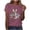 A33 Wine, variant on Mifsaly Short Sleeve T-Shirts Women Leopard Print Easter Bunny Floral Graphic Cotton tops Soft Breathable Relaxed Fit Casual Summer Tees S