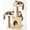 Yellow, variant on Small Cat Tree Tower for Large Adult Cats with Wide Top Perch, Private Cat Condo and Sisal Scratching Post for Indoor Cats, Beige