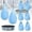Blue, variant on 8PCS Pool Cover Weights with Hooks,Antifreezing Winter Pool Tarp Weights for Above Ground Pool Cover,Above Ground Swimming Pool Cover Hanging Bag Leakproof Winter Pool Cover Water Weights