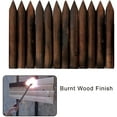 thumbnail image 5 of Worth Garden Outdoor Wood Edging Short Border Yard Fence for Chrismas Tree 12 Inch High 42'' Lengh 6 Pack Indoor Decorative Brown Lawn Landscape Edging Burnt Wood Finish Flexible Spring Maintenance, 5 of 7
