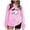 Pink, variant on Halloween Sweatshirt for Women Hoodless Sweatshirt Casual Long Sleeve Graphic Crewneck Pullover Top for Women Red XXL