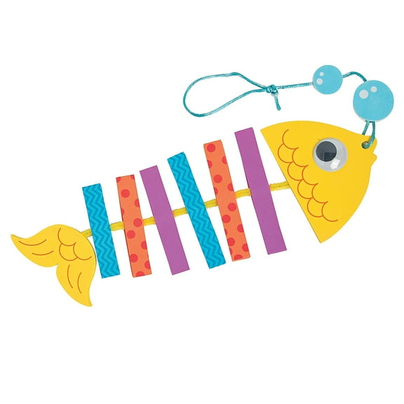 Fun Express Tropical Fish Mobile Art and Craft Kit, 12 Pieces