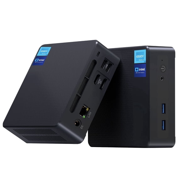 RNRUO Mini PC, 32GB RAM 512GB NVME Desktop Mini Computers, Intel 6500Y With 2 Cores up to 2.6GHz, WiFi 6 BT5.0 VESA Windows 11 for Laptop, Monitor