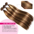 thumbnail image 4 of Human Hair Bundles Blonde Two Tone Highlight Straight Weave Extension 100% Virgin Human Hair P4/27 Human Hair Bundles, 4 of 5