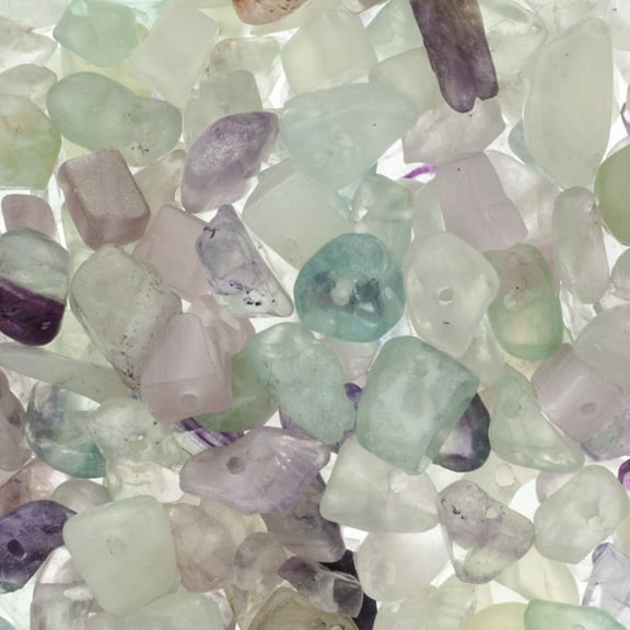 John Bead Semi-Precious Gemstone Irregular Chip Beads, Flourite Mix (32g)