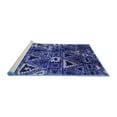 thumbnail image 2 of Ahgly Company Machine Washable Indoor Rectangle Oriental Blue Industrial Area Rugs, 5' x 7', 2 of 4