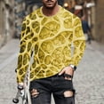 thumbnail image 2 of T-Shirt à Manches Longues pour Homme avec Imprimé Graphique, Haut Décontracté à Col Rond, Tissu en Polyester Doux pour un Confort et un Style au Quotidien, 2 of 5