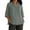 Gray, variant on Karight Women's Spring 3/4 Sleeve Linen Shirts Casual Crewneck Solid Color Tunic Tops Loose Fit Plus Size Vacation Blouses