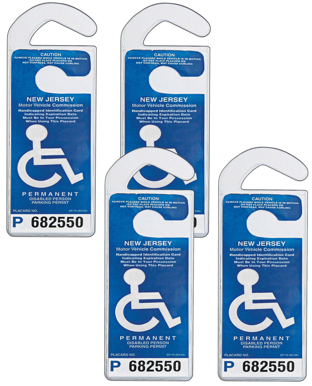 4 pcs Handicapped Disabled Parking Placard Protective Car Holder FREE