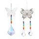 thumbnail image 1 of 2 piezas de prismas de bola de cristal con forma de mariposa para atrapar el sol, para candelabros, decoraciones de ventanas de jardín, 1 of 5