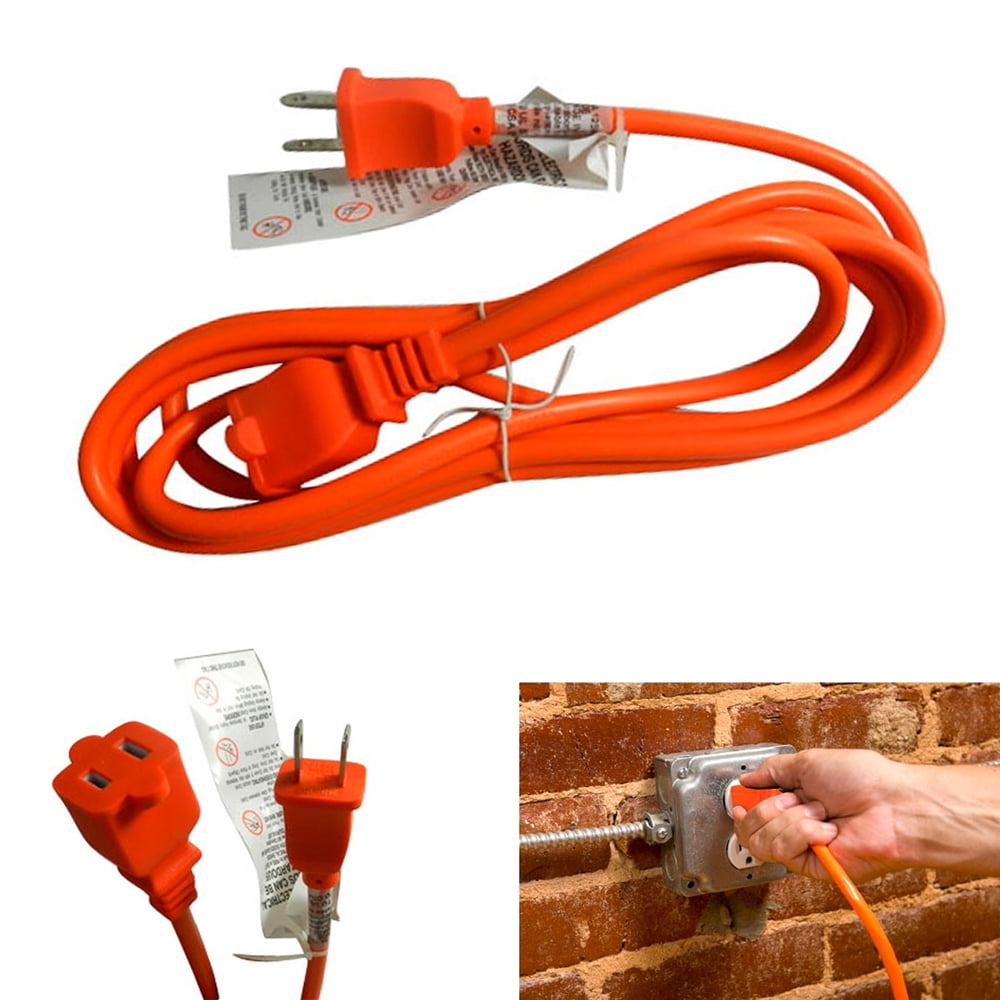 Extension Cable Electrical Cord 25 Ft Indoor Outdoor Outlet Wall Plug