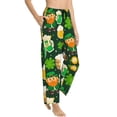thumbnail image 2 of Balery St Patrick's Day10 print Women's Pajama Pants,Ultra Lightweight Pjs,Lounge Pant-X-Large, 2 of 9