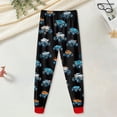 thumbnail image 4 of NOLDARES Toddler Kid Boy Clothes 2-Piece Graphic Print Long Sleeve Tee Sweatshirt Tops Elastic Waist Joggers Pants Fall Winter Outfits Clothing(Red,5-6 Y), 4 of 9