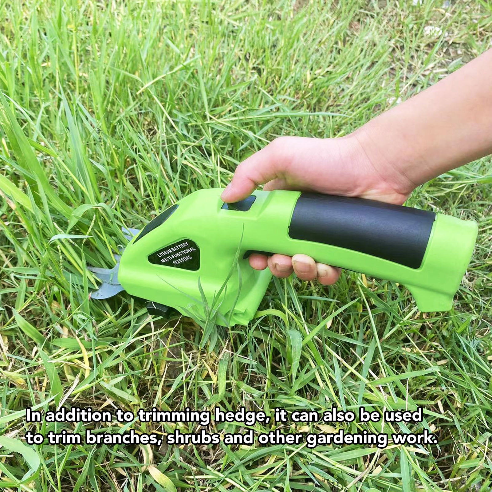 M Buder Electric Grass Shear Hedge Trimmer 3.6V 2000mAh Rechargeable Lithium Ion Battery Handheld Grass Cutter Hedge Trimming Machine for Garden Patio Lawn (10.2 inches / 25.9 cm)