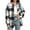 Gray, variant on Vivianyo HD Women's Plaid Flannel Shirt, Oversized Collar Long Sleeve Button Front Shacket Top, Fall Winter Coat for Women Outdoor Layer Wear, Sizes S-3XL
