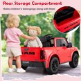 thumbnail image 4 of Gymax 24V 2 Seater Ride on Truck w/Remote Control 3 Speeds Bluetooth LED Headlight Red, 4 of 10