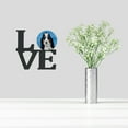 thumbnail image 2 of Blue Basset Hound Metal Wall Artwork LOVE, 2 of 2