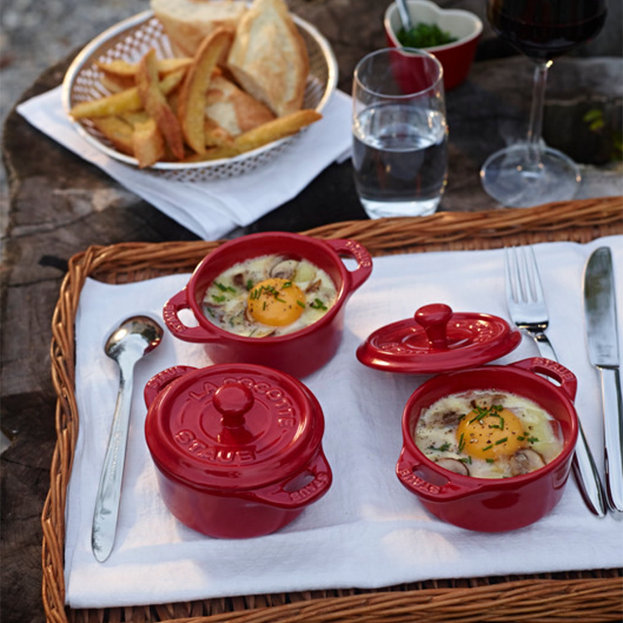 3-Piece Ceramic Mini Round Cocotte Set – Everlastly