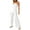 White, variant on Fengqque Jumpers for Women with Overalls Casual Jumpsuits Plus Size Summer Solid Sleeveless Loose Long Playsuits Rompers Jumpsuit