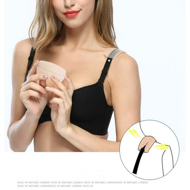 2 Pairs Soft Silicone Bra Strap Cushions Holder Non-Slip Pliable Shoulder  Protectors Pads Bra Cushions Pads 