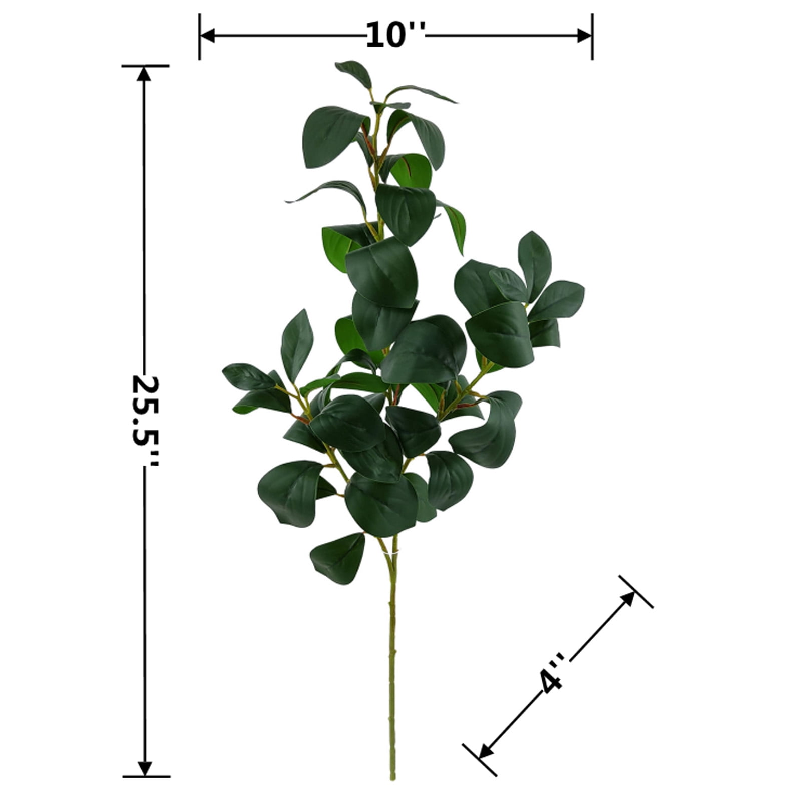 (2 pack) Mainstays 25.5" Indoor Artificial Foliage Stem, Peperomia, Green Color. Not in Pot.