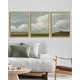 thumbnail image 4 of Drsoum Vintage Landscape Wall Art Grassland Wilderness Desert Wall Prints Classic Retro Farmhouse Rustic Decorations for Office Bedroom 11x14in3pcs Natural Framed, 4 of 5