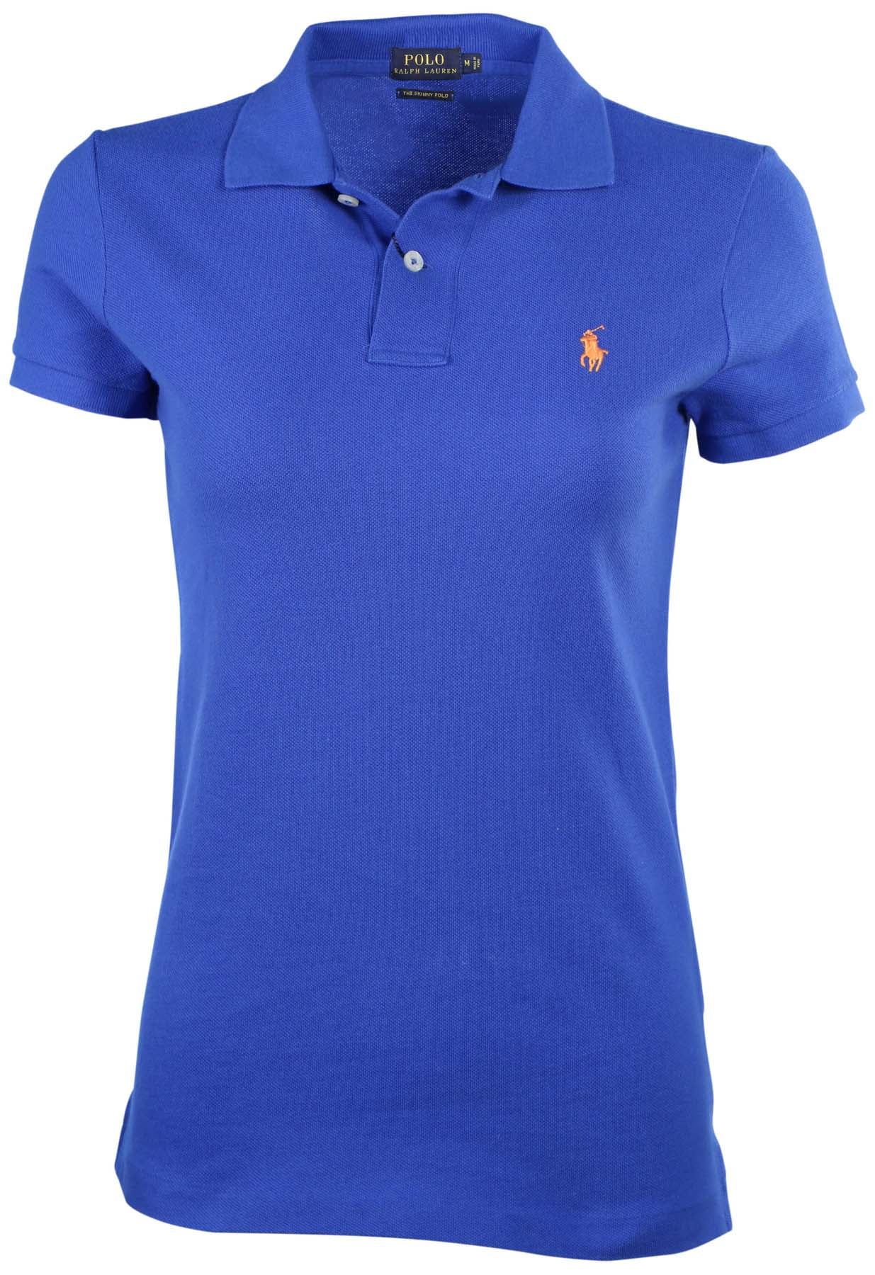 Polo Ralph Lauren - Polo Ralph Lauren Women's Mesh The Skinny Polo Shirt-Bright Imperial Blue 