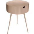 thumbnail image 1 of Pemberly Row Contemporary Pink Metal 1 Storage Drawer Nightstand, 1 of 5