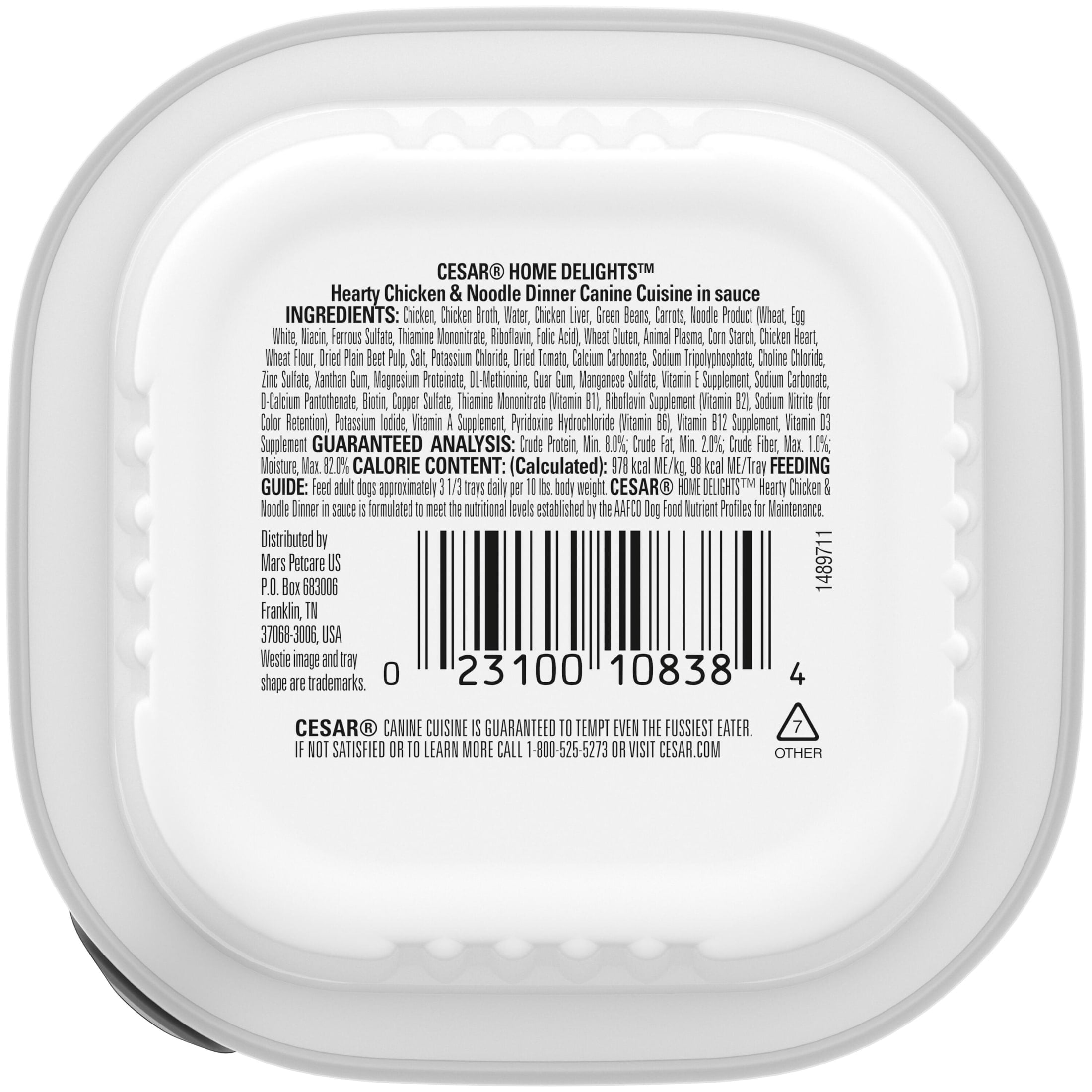 Cesar Home Delights Adult Wet Dog Food, Hearty Chicken & Noodle Dinner in Sauce