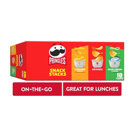 Pringles Potato Crisps Chips, Variety Pack, 12.9 oz, 18 Count