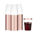 thumbnail image 4 of 20 Pieces Disposable Wine Cups 14oz Transparent Hard Plastic Rimmed Plastic Cup Birthday Wedding Party Champagne Cups, 4 of 5