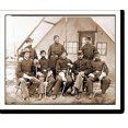 thumbnail image 2 of Historic Framed Print, District of Columbia. Maj. H. W. Sawyer and staff at Camp Stoneman, 17-7/8" x 21-7/8", 2 of 9