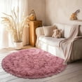 thumbnail image 2 of Socofuz 3'x3' Round Fluffy Rugs for Bedroom Living Room Home,Cute Shaggy Carpet for Kids Girls Princess, Blush Pink, 2 of 7