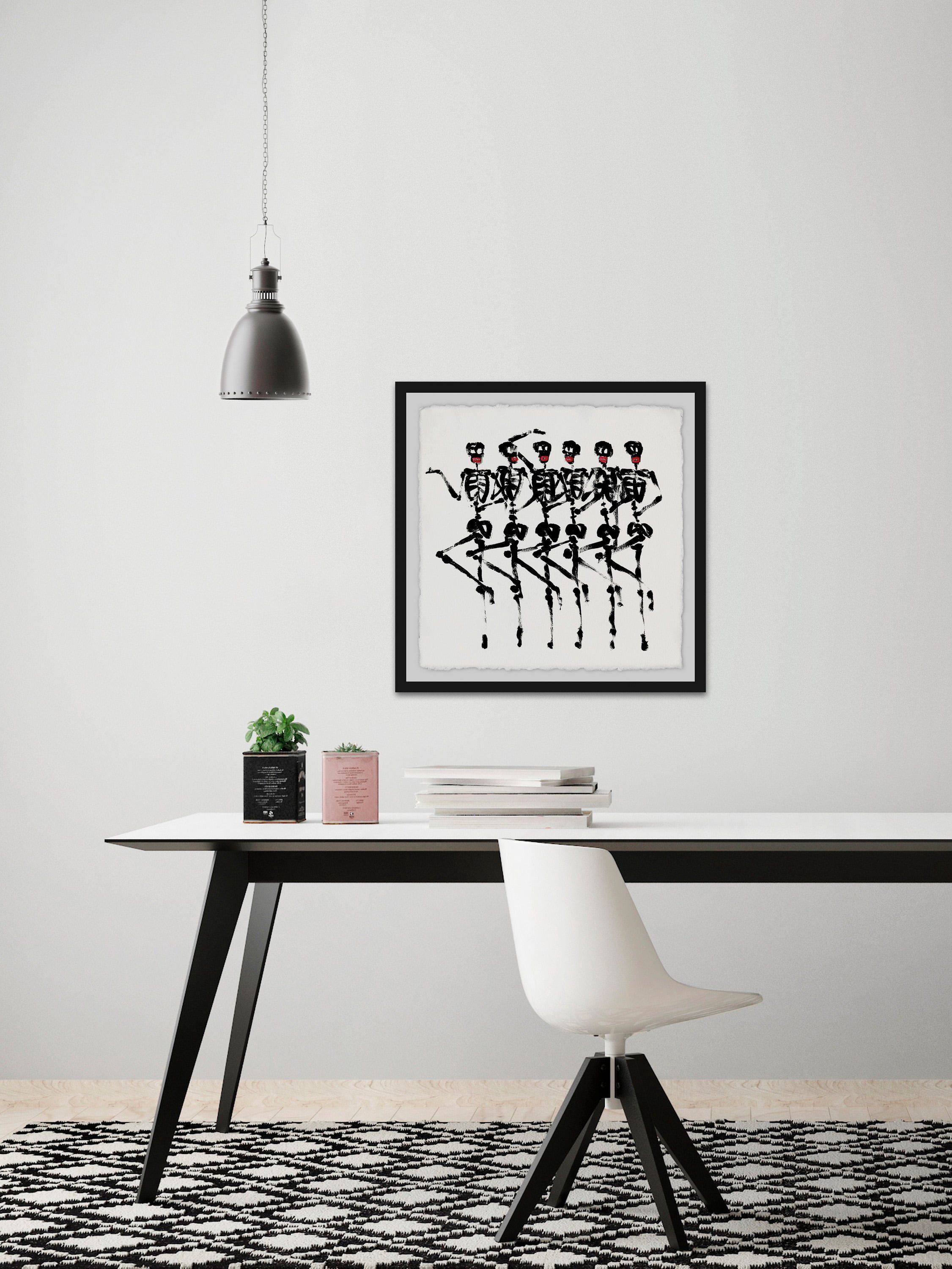 Skeleton Dance Framed Painting Print