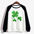 thumbnail image 4 of Bowake Chandail en Molleton pour Femmes de la Saint-Patrick Imprimé Col Rond Manches Longues Raglan Haut Décontracté Ample, 4 of 4
