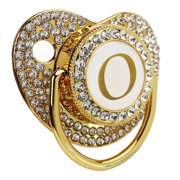 Chupete para bebé Jadeshay con letras brillo dorado rendimiento comprobado