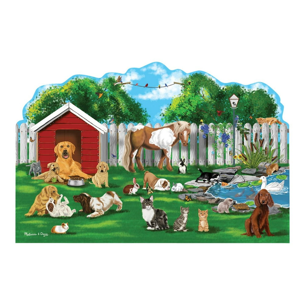 Melissa & Doug Pet Party Shaped Puzzle floor jigsaw puzzle 32