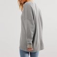 thumbnail image 4 of Jalioing Oversized Pullover Top Womens Knitted Crew Neck Shirt Fall Long Sleeve Casual Tops, 4 of 9