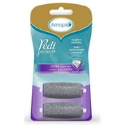 Amope Pedi Perfect With Diamond Crystals Ultra Coarse Roller Heads, 2 ea (Pack of 3)