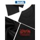 thumbnail image 4 of Camisetas divertidas del 4 de julio, camiseta de algodón suave con la bandera de Estados Unidos y el lema "Paz y amor por América" para parques y camisetas de verano., 4 of 5
