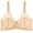 Beige BGL, variant on Bra Women Womans Underwear Lace Gathered Bras Solid Color Comfy Thin Brassiere Lady Plus Size Everyday Wear Black XL