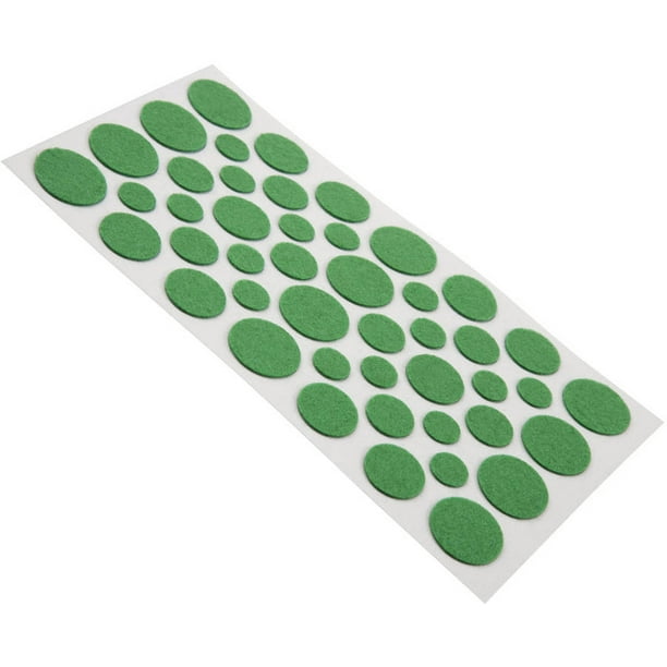 Soft Touch 4615095N Assorted Sizes Green Round Light Duty Felt Pads 46