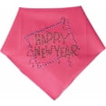 thumbnail image 2 of Happy New Year Rhinestone Bandana Bright Pink Large, 2 of 4