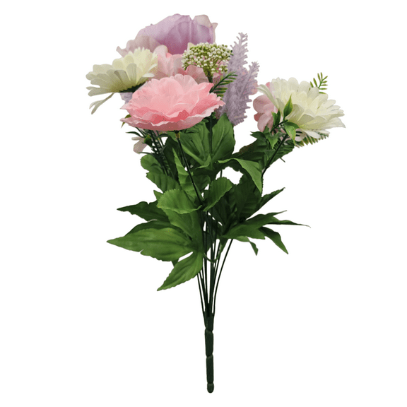 Mainstays Artificial Pink Mixed Peony & Hydrangea 17 in Tall Spring Indoor Bouquet