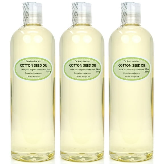 Dr. Adorable - 100% Pure Cottonseed Oil Organic Winterized Soap Cooking Moisturizing Oil For Face Skin Hair - 48 oz
