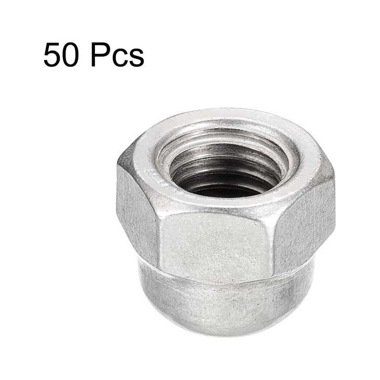 30-Pack 3/8-16 Acorn Cap Nuts - 304 Stainless Steel, Hex Dome Head, 9/16" Drive