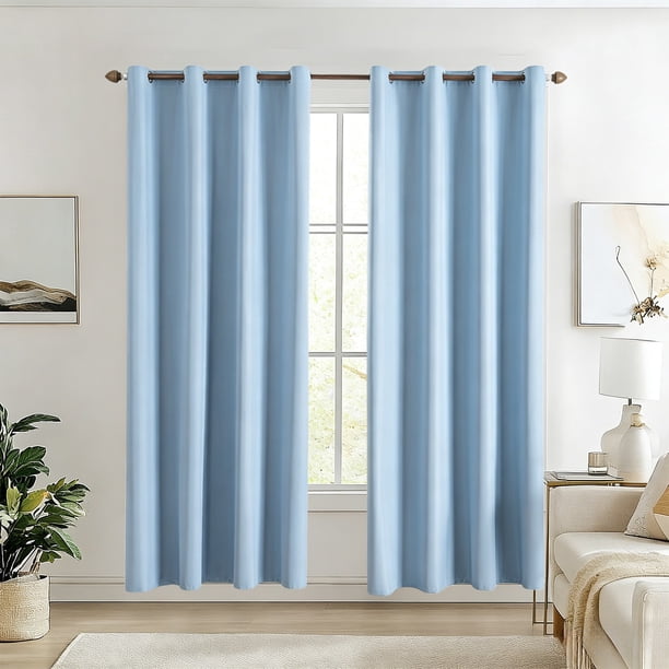 1Pcs Blackouts Curtain Insulated Sunscreen Curtain Room Darkening Drapes No-Drill Window Coverings For BedroomBay Window Living Room Sunshade Curtain 59x63''