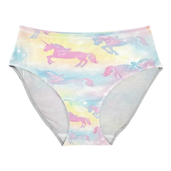 Women's Underwear Pastel Unicorns and Bows Hipster Panties Underwear for women, X-Small