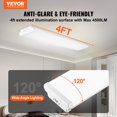 thumbnail image 3 of STAWAY 4FT LED Wraparound Light, 40W 4500LM, Energy-Saving Daylight 6500K Ceiling Fixture for Garage, Office, Workshop - Bright, Durable, Easy Install, 3 of 9